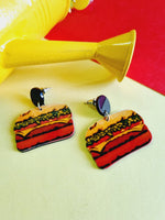 Load image into Gallery viewer, QUIRKY BURGER EARRING