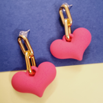 Load image into Gallery viewer, Korean funky HEART Shaped Earrings