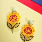 Load image into Gallery viewer, Korean handmade Sunflower Earrings