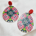 Load image into Gallery viewer, Funky Handpainted Floral Earrings