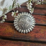 Load image into Gallery viewer, Oxidised Statement Adjustable Ring