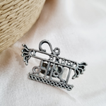 Load image into Gallery viewer, Oxidised "Mira" Adjustable Ring