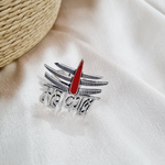 Load image into Gallery viewer, Oxidised "Mahakal" Adjustable Ring