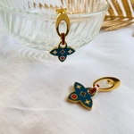 Load image into Gallery viewer, ANTI-TARNISH Geometric Blue Drop Pattern Earrings