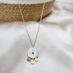 Load image into Gallery viewer, Round Evil Eye Pendant Necklace