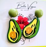 Load image into Gallery viewer, AVOCADO QUIRKY EARRINGS