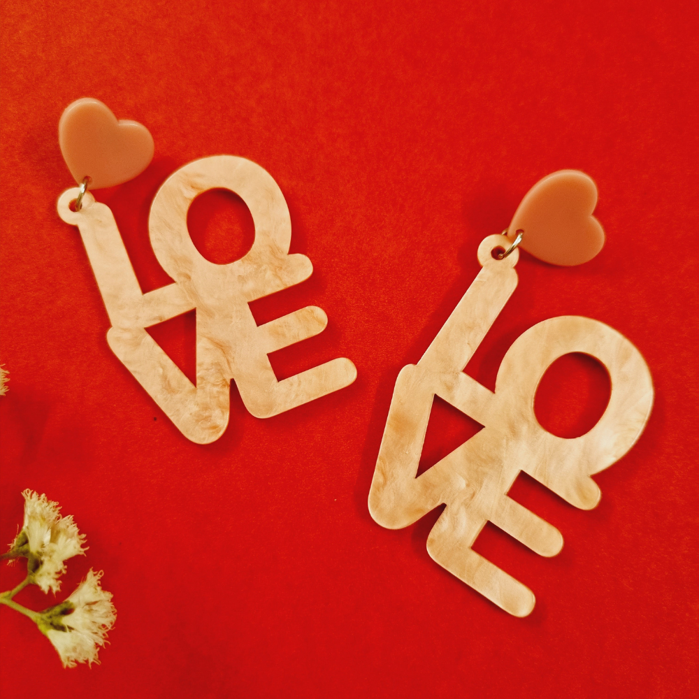 Quirky Korean Peachy Love Earrings