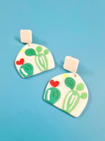 Load image into Gallery viewer, ACRYLIC CACTUS STATEMENT. EARRING