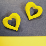 Load image into Gallery viewer, Funky Big Heart Stud Earrings