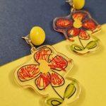 Load image into Gallery viewer, Korean Trendy handpainted Flower Earring
