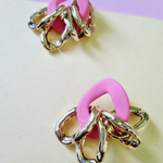 Load image into Gallery viewer, Trendy Golden Hoop Stud Earrings
