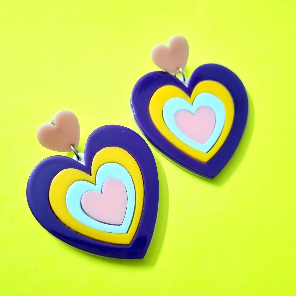 Korean Trendy Heart Earrings