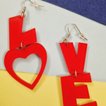 Load image into Gallery viewer, Korean Trendy Funky &quot;LOVE&quot; Earrings❤️
