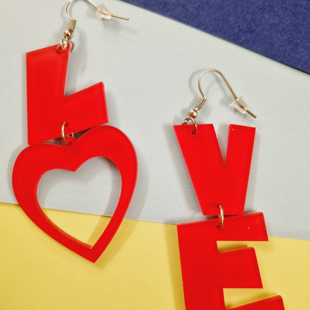 Korean Trendy Funky "LOVE" Earrings❤️